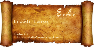 Erdődi Lenke névjegykártya